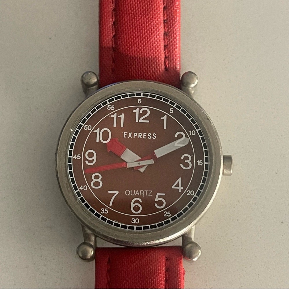 Express Bold Red Quartz Watch